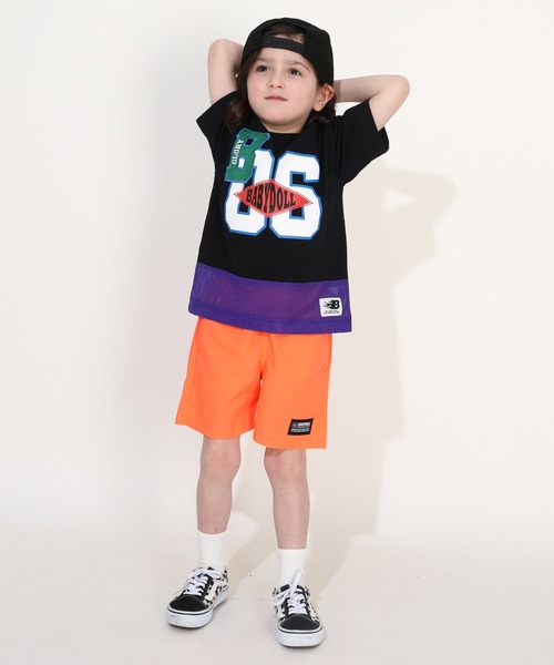 BABYDOLL(ベビードール)の「【軽量速乾】裾メッシュユニフォーム Tシャツ 0389K(Tシャツ/カットソー・キッズ・ブラック/グリーン・90cm/100cm/110cm/120cm/130cm/140cm)」の5枚目の写真