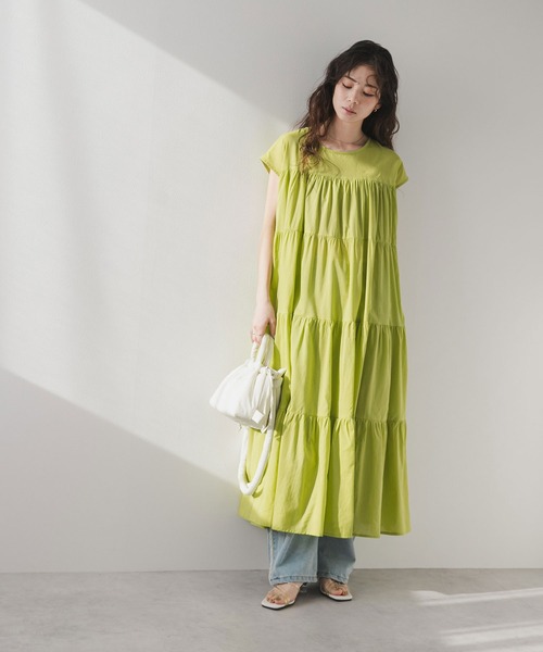 セール】コットンティアードワンピース（ワンピース