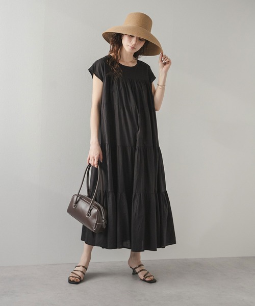 rectangle（レクタングル）の「コットンティアードワンピース（ワンピース・レディース・ラベンダー/オリーブ/ブラック・FREE）」の17枚目の写真