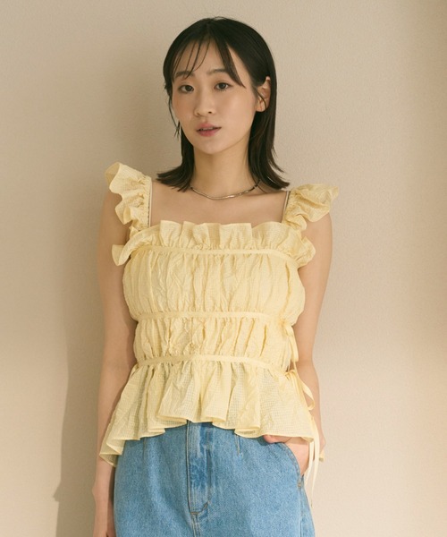 FRAY I.D シャーリングペプラムブラウス FRAY I.D｜シャーリングペプラムブラウス | Rakuten Fashion