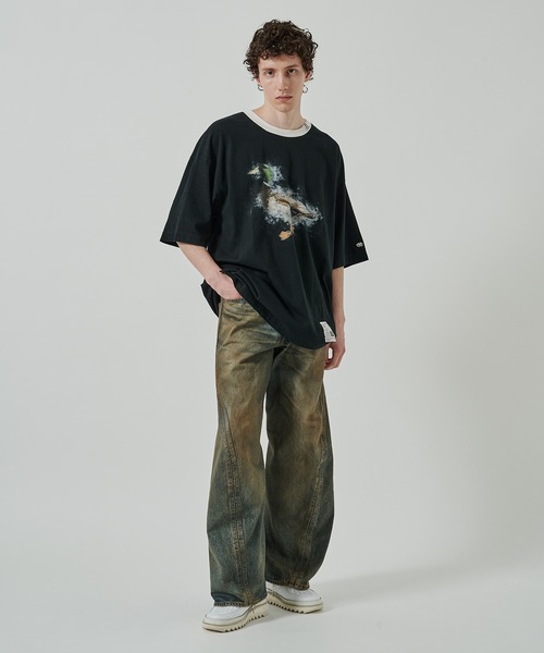 MIHARAYASUHIRO（ミハラヤスヒロ）の「【Maison MIHARA YASUHIRO】DUCK PRINTED TEE（Tシャツ/カットソー・メンズ・ホワイト/ブラック・46/48）」の3枚目の写真