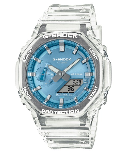 ジーショック メンズ 腕時計 ブルー アナログ デジタル オシャレ 稼動 耐衝撃 G-SHOCK gショック ジーショック クオーツ GA-2100-1A2 2100