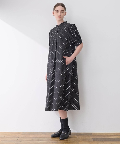 LE SOUK HOLIDAY（ルスークホリデー）の「【2025年春夏】スキッパーワンピース（ワンピース・レディース・ブラック/サックスブルー・M/L）」の6枚目の写真