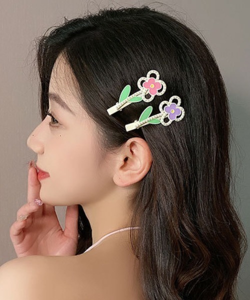 新品　ヘアピン　フラワー　紫 キッズ フラワー 髪飾り Taupeblue アリスアナベル(紫陽花
