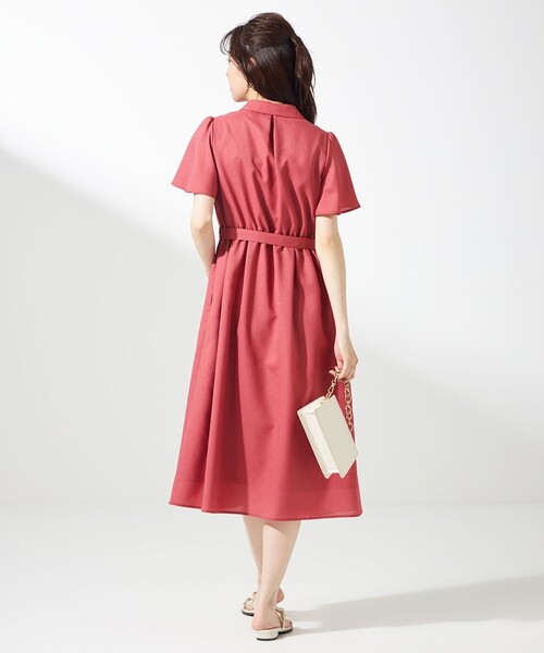 ANY SIS(エニィスィス)の「スムージーポリエステル シャツワンピース(ワンピース・レディース・ダルブルー系/ネイビー系/ライトグリーン系9/レッド系/ダークブラウン系9・4)」の16枚目の写真