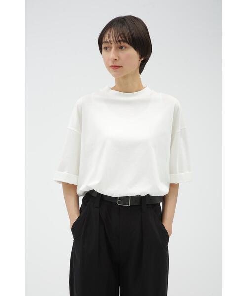 MARGARET HOWELL(マーガレットハウエル)の「LIGHT DENSE COTTON JERSEY(Tシャツ/カットソー・レディース・ブルー系その他2/ホワイト・2)」の1枚目の写真