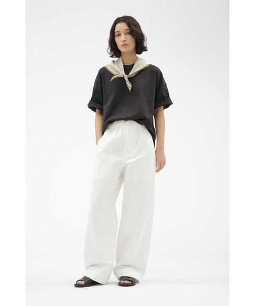 MARGARET HOWELL(マーガレットハウエル)の「LIGHT DENSE COTTON JERSEY(Tシャツ/カットソー・レディース・ブルー系その他2/ホワイト・2)」の3枚目の写真