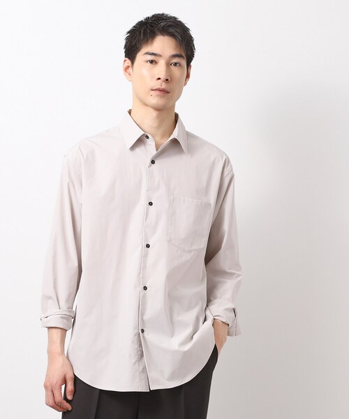 THE SHOP TK （ザ ショップ ティーケー ）の「CAVEブロードシャツ【吸水速乾/イージーケア/アンチピリング/洗濯機OK】（シャツ/ブラウス・メンズ・ライトベージュ/サックスブルー/ネイビー・02/03/04）」の7枚目の写真