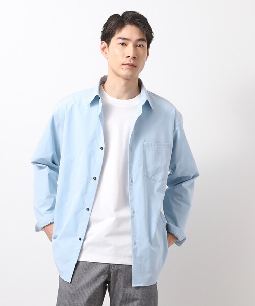 THE SHOP TK （ザ ショップ ティーケー ）の「CAVEブロードシャツ【吸水速乾/イージーケア/アンチピリング/洗濯機OK】（シャツ/ブラウス・メンズ・ライトベージュ/サックスブルー/ネイビー・02/03/04）」の11枚目の写真