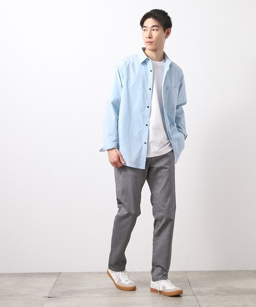 THE SHOP TK （ザ ショップ ティーケー ）の「CAVEブロードシャツ【吸水速乾/イージーケア/アンチピリング/洗濯機OK】（シャツ/ブラウス・メンズ・ライトベージュ/サックスブルー/ネイビー・02/03/04）」の13枚目の写真