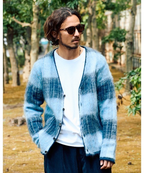 wjk（ダヴルジェイケイ）の「mohair shaggy knit cardigan（カーディガン/ボレロ・メンズ・ブラック/ダークブラック/ブルー・SMALL/MEDIUM/LARGE/X-LARGE）」の3枚目の写真