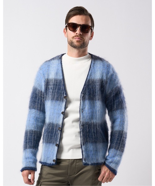 wjk（ダヴルジェイケイ）の「mohair shaggy knit cardigan（カーディガン/ボレロ・メンズ・ブラック/ダークブラック/ブルー・SMALL/MEDIUM/LARGE/X-LARGE）」の14枚目の写真