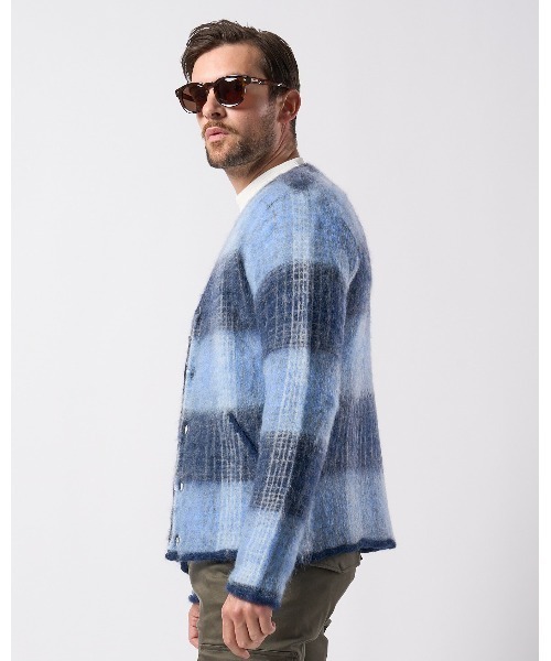 wjk（ダヴルジェイケイ）の「mohair shaggy knit cardigan（カーディガン/ボレロ・メンズ・ブラック/ダークブラック/ブルー・SMALL/MEDIUM/LARGE/X-LARGE）」の15枚目の写真