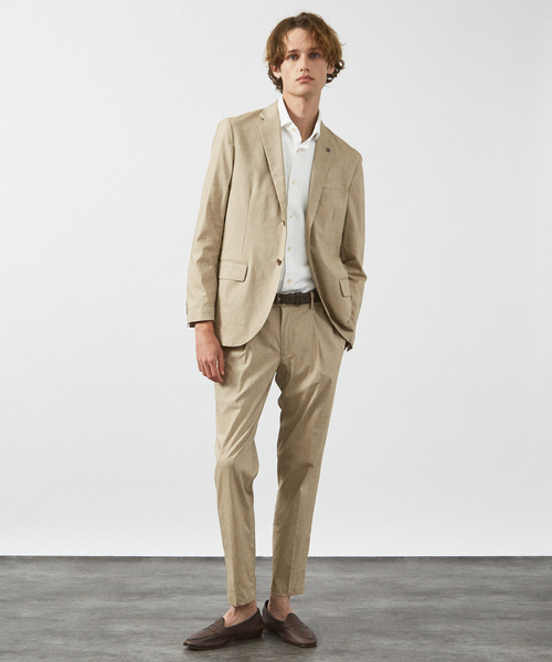 ABAHOUSE（アバハウス）の「【セットアップ対応】スーパーストレッチ リネンブレンド イージー スラックス（スラックス・メンズ・ブラック/ベージュ/ダークネイビー/グレー・44/46/48/50）」の5枚目の写真