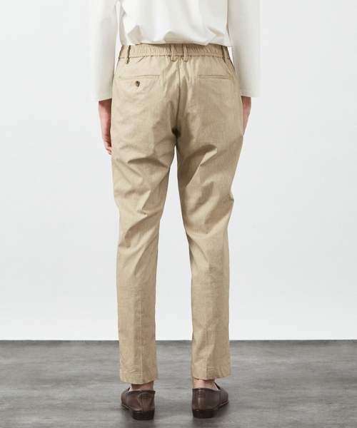 ABAHOUSE（アバハウス）の「【セットアップ対応】スーパーストレッチ リネンブレンド イージー スラックス（スラックス・メンズ・ブラック/ベージュ/ダークネイビー/グレー・44/46/48/50）」の8枚目の写真