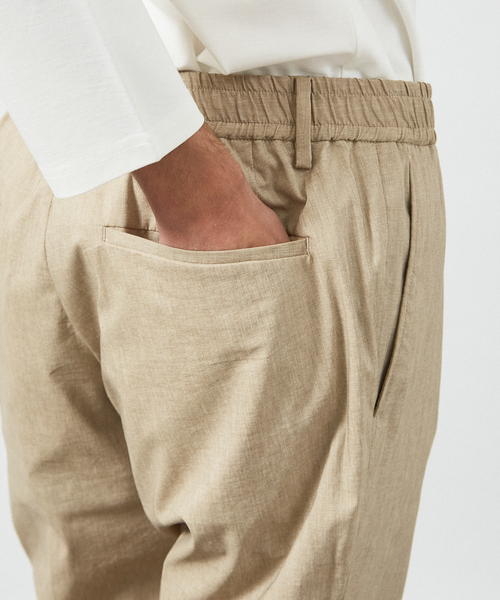 ABAHOUSE（アバハウス）の「【セットアップ対応】スーパーストレッチ リネンブレンド イージー スラックス（スラックス・メンズ・ブラック/ベージュ/ダークネイビー/グレー・44/46/48/50）」の9枚目の写真