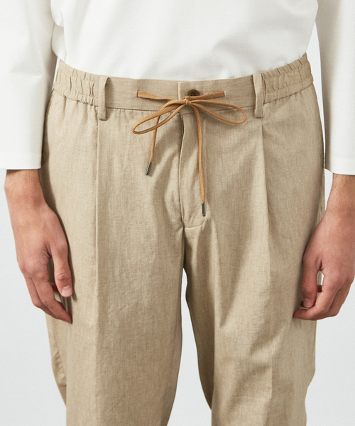 ABAHOUSE（アバハウス）の「【セットアップ対応】スーパーストレッチ リネンブレンド イージー スラックス（スラックス・メンズ・ブラック/ベージュ/ダークネイビー/グレー・44/46/48/50）」の11枚目の写真