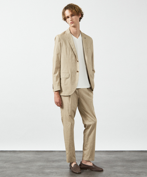 ABAHOUSE（アバハウス）の「【セットアップ対応】スーパーストレッチ リネンブレンド イージー スラックス（スラックス・メンズ・ブラック/ベージュ/ダークネイビー/グレー・44/46/48/50）」の18枚目の写真