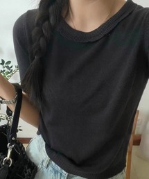 シンプルサマーニットTシャツ (SS)
