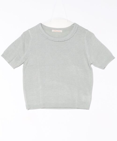 BANICO(バニコ)の「シンプルサマーニットTシャツ (SS)(ニット/セーター・レディース・ピンク/ベージュ/パープル/グリーン/ダークグレー・FREE)」の14枚目の写真
