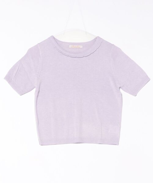 BANICO(バニコ)の「シンプルサマーニットTシャツ (SS)(ニット/セーター・レディース・ピンク/ベージュ/パープル/グリーン/ダークグレー・FREE)」の13枚目の写真