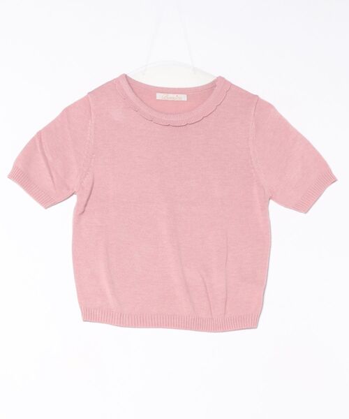 BANICO(バニコ)の「シンプルサマーニットTシャツ (SS)(ニット/セーター・レディース・ピンク/ベージュ/パープル/グリーン/ダークグレー・FREE)」の12枚目の写真