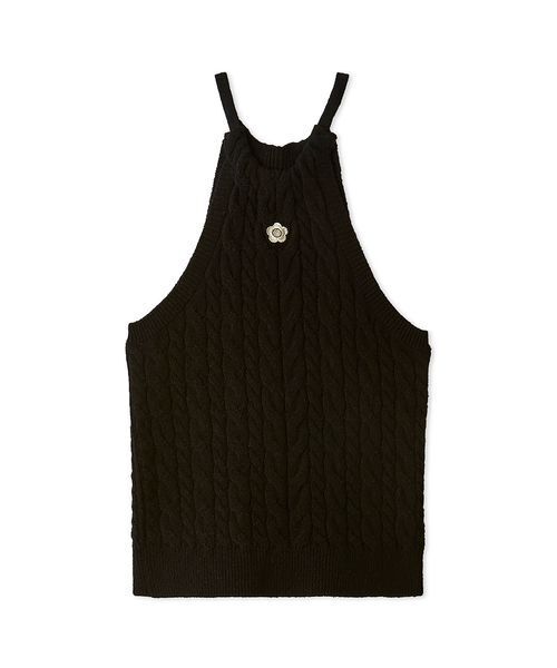 LILY BROWN(リリーブラウン)の「【LILY BROWN×MARY QUANT】デイジー刺繍アメスリケーブルニット(ニット/セーター・レディース・ピンク/その他/ブラック/オフホワイト・FREE)」の9枚目の写真