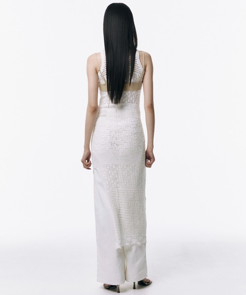 JOSE MOON(ジョゼムーン)の「MOTIF PATTERN KNIT DRESS/モチーフパターンニットドレス(ワンピース・レディース・ホワイト/ブルー/ブラック・FREE)」の7枚目の写真