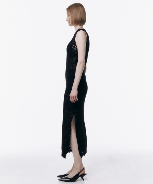JOSE MOON(ジョゼムーン)の「MOTIF PATTERN KNIT DRESS/モチーフパターンニットドレス(ワンピース・レディース・ホワイト/ブルー/ブラック・FREE)」の16枚目の写真