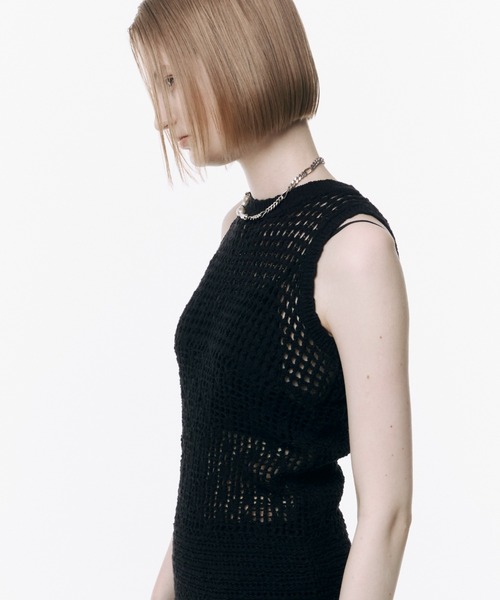 JOSE MOON(ジョゼムーン)の「MOTIF PATTERN KNIT DRESS/モチーフパターンニットドレス(ワンピース・レディース・ホワイト/ブルー/ブラック・FREE)」の18枚目の写真