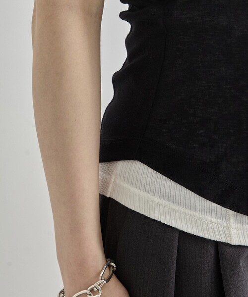 UNITED TOKYO（ユナイテッドトウキョウ）の「【2way】2way Cami & Padded Tanktop｜ウォッシャブル/速乾/カップ付き/夏服（タンクトップ・レディース・ベージュ/ホワイト/レッド・FREE）」の14枚目の写真