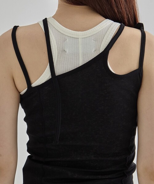 UNITED TOKYO（ユナイテッドトウキョウ）の「【2way】2way Cami & Padded Tanktop｜ウォッシャブル/速乾/カップ付き/夏服（タンクトップ・レディース・ベージュ/ホワイト/レッド・FREE）」の15枚目の写真