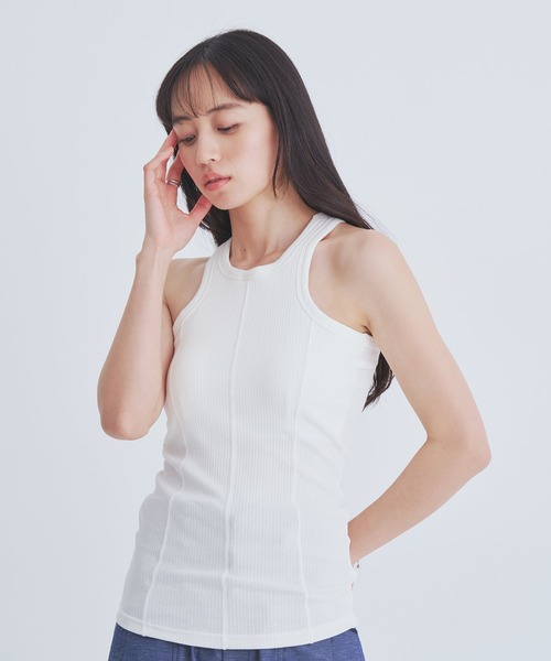 UNITED TOKYO(ユナイテッドトウキョウ)の「【新作】2way Cami & Padded Tanktop|ウォッシャブル/キャミ/タンクトップ/速乾/カップ付き/夏服(タンクトップ・レディース・ベージュ/ホワイト/レッド・FREE)」の5枚目の写真