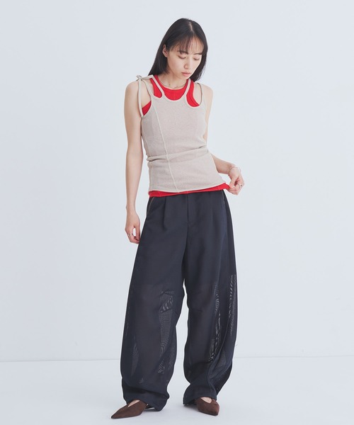 UNITED TOKYO(ユナイテッドトウキョウ)の「【新作】2way Cami & Padded Tanktop|ウォッシャブル/キャミ/タンクトップ/速乾/カップ付き/夏服(タンクトップ・レディース・ベージュ/ホワイト/レッド・FREE)」の16枚目の写真