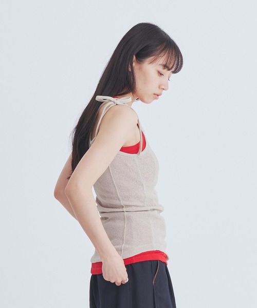 UNITED TOKYO(ユナイテッドトウキョウ)の「【新作】2way Cami & Padded Tanktop|ウォッシャブル/キャミ/タンクトップ/速乾/カップ付き/夏服(タンクトップ・レディース・ベージュ/ホワイト/レッド・FREE)」の19枚目の写真