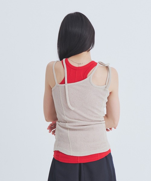 UNITED TOKYO(ユナイテッドトウキョウ)の「【新作】2way Cami & Padded Tanktop|ウォッシャブル/キャミ/タンクトップ/速乾/カップ付き/夏服(タンクトップ・レディース・ベージュ/ホワイト/レッド・FREE)」の20枚目の写真