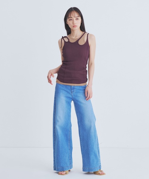 UNITED TOKYO(ユナイテッドトウキョウ)の「【新作】2way Cami & Padded Tanktop|ウォッシャブル/キャミ/タンクトップ/速乾/カップ付き/夏服(タンクトップ・レディース・ベージュ/ホワイト/レッド・FREE)」の6枚目の写真