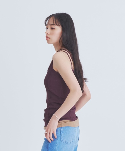 UNITED TOKYO(ユナイテッドトウキョウ)の「【新作】2way Cami & Padded Tanktop|ウォッシャブル/キャミ/タンクトップ/速乾/カップ付き/夏服(タンクトップ・レディース・ベージュ/ホワイト/レッド・FREE)」の8枚目の写真