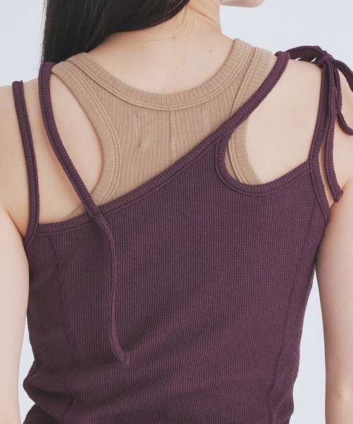 UNITED TOKYO(ユナイテッドトウキョウ)の「【新作】2way Cami & Padded Tanktop|ウォッシャブル/キャミ/タンクトップ/速乾/カップ付き/夏服(タンクトップ・レディース・ベージュ/ホワイト/レッド・FREE)」の11枚目の写真
