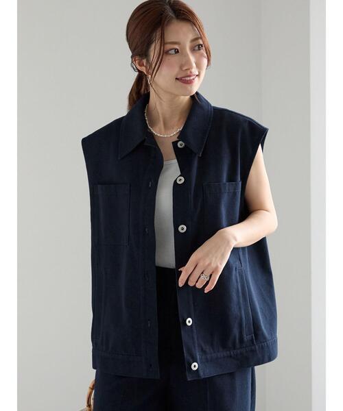 美品♡DES PRES デプレ　インディゴ　デニムジレ　ベスト　トレンチジレ DES PRES｜デ・プレのベスト通販 - ZOZOTOWN