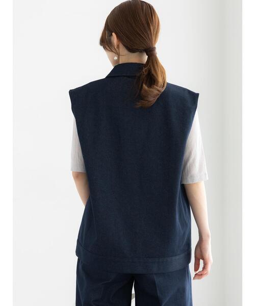 Te chichi（テチチ）の「デニムライクジレ（セットアップ可）（ベスト・レディース・ネイビー・F）」の7枚目の写真