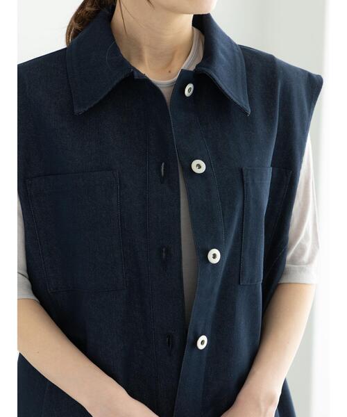 Te chichi（テチチ）の「デニムライクジレ（セットアップ可）（ベスト・レディース・ネイビー・F）」の11枚目の写真