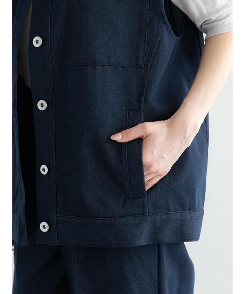 Te chichi（テチチ）の「デニムライクジレ（セットアップ可）（ベスト・レディース・ネイビー・F）」の12枚目の写真