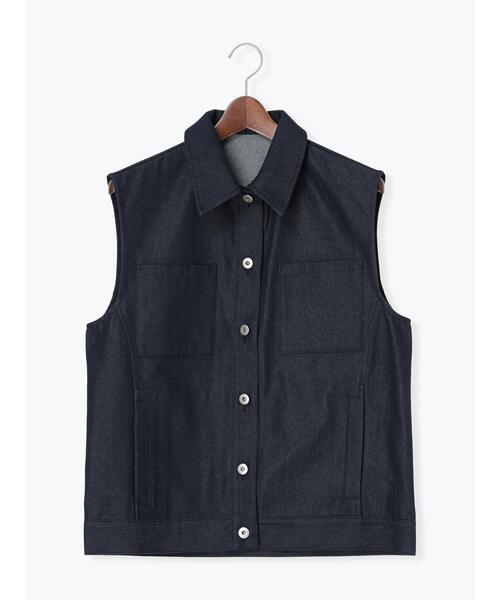 Te chichi（テチチ）の「デニムライクジレ（セットアップ可）（ベスト・レディース・ネイビー・F）」の13枚目の写真