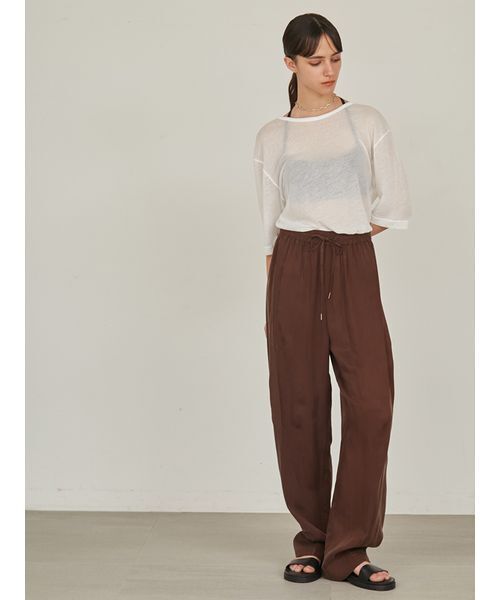 styling/(スタイリング)の「【セットアップ対応】ワイドタックドローストリングパンツ(その他パンツ・レディース・ブラック/ミント/ブラウン・0/1)」の14枚目の写真