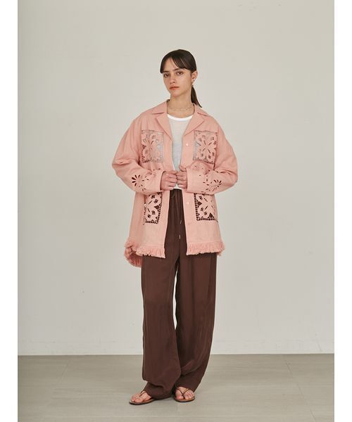 styling/(スタイリング)の「【セットアップ対応】ワイドタックドローストリングパンツ(その他パンツ・レディース・ブラック/ミント/ブラウン・0/1)」の15枚目の写真