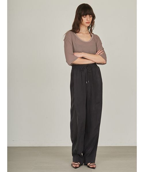 styling/(スタイリング)の「【セットアップ対応】ワイドタックドローストリングパンツ(その他パンツ・レディース・ブラック/ミント/ブラウン・0/1)」の17枚目の写真