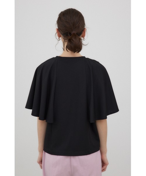 crie conforto（クリーコンフォルト）の「タックケーププルオーバー（Tシャツ/カットソー・レディース・ブラック/ホワイト/ピンク・FREE）」の9枚目の写真