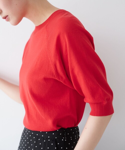 Afternoon Tea（アフタヌーンティー）の「MVS UVニッットプルオーバー（ニット/セーター・レディース・アイボリー/グリーン/ブルー/レッド・MEDIUM）」の5枚目の写真