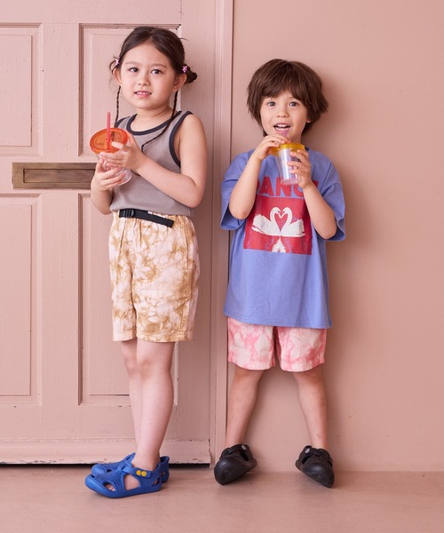 MARKEY'S（マーキーズ）の「製品染めショーツ(無地/タイダイ)（その他パンツ・キッズ・ブラック/ライトピンク/モスグリーン/ブラウン/マスタード/ネイビー/ダークブルー/サンドベージュ/オレンジ/パープル・80/90/95/100/110/120/130/140/150）」の11枚目の写真